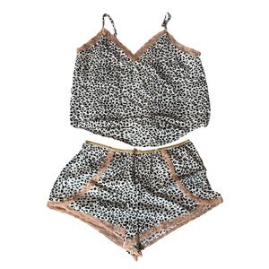 VS Animal Print Lace Pajama Set